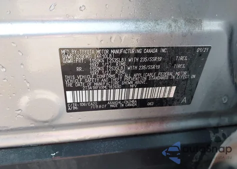 2021 Toyota Rav4 Xle Premium z USA, uszkodzony, nr VIN 2T3A1RFVXMC182690